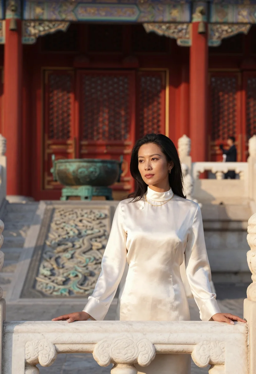 AI forbidden city sample — portrait of a woman, half-length portrait of a Southeast-Asi