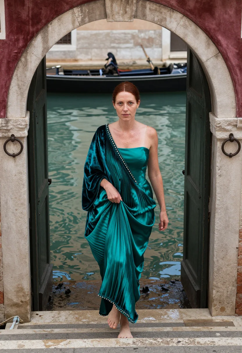 AI fortuny delphos sample — portrait of a woman, full-length portrait of a Western-Europ