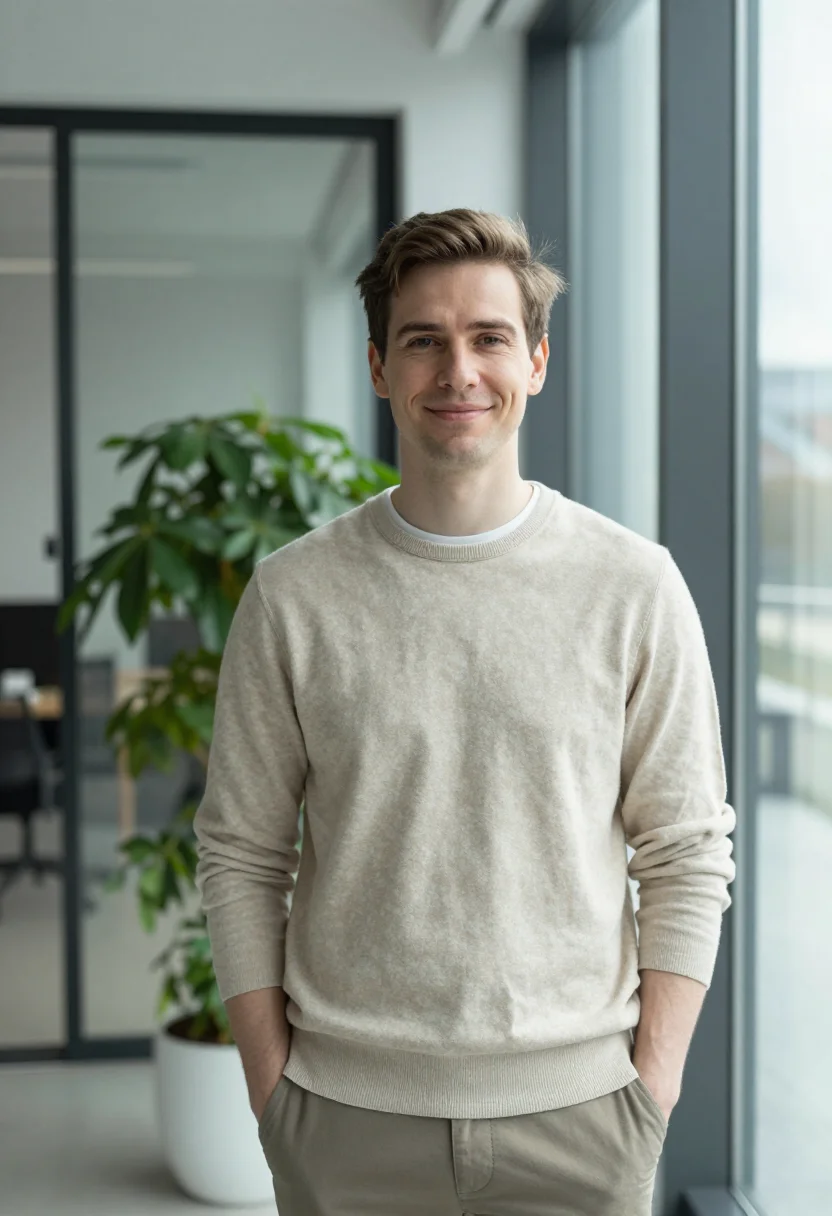 AI founder headshot — Glass Office, look1-take3