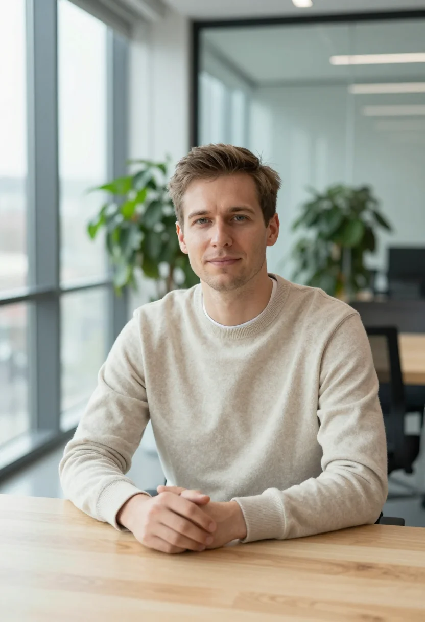 AI founder headshot — Glass Office, look1-take2