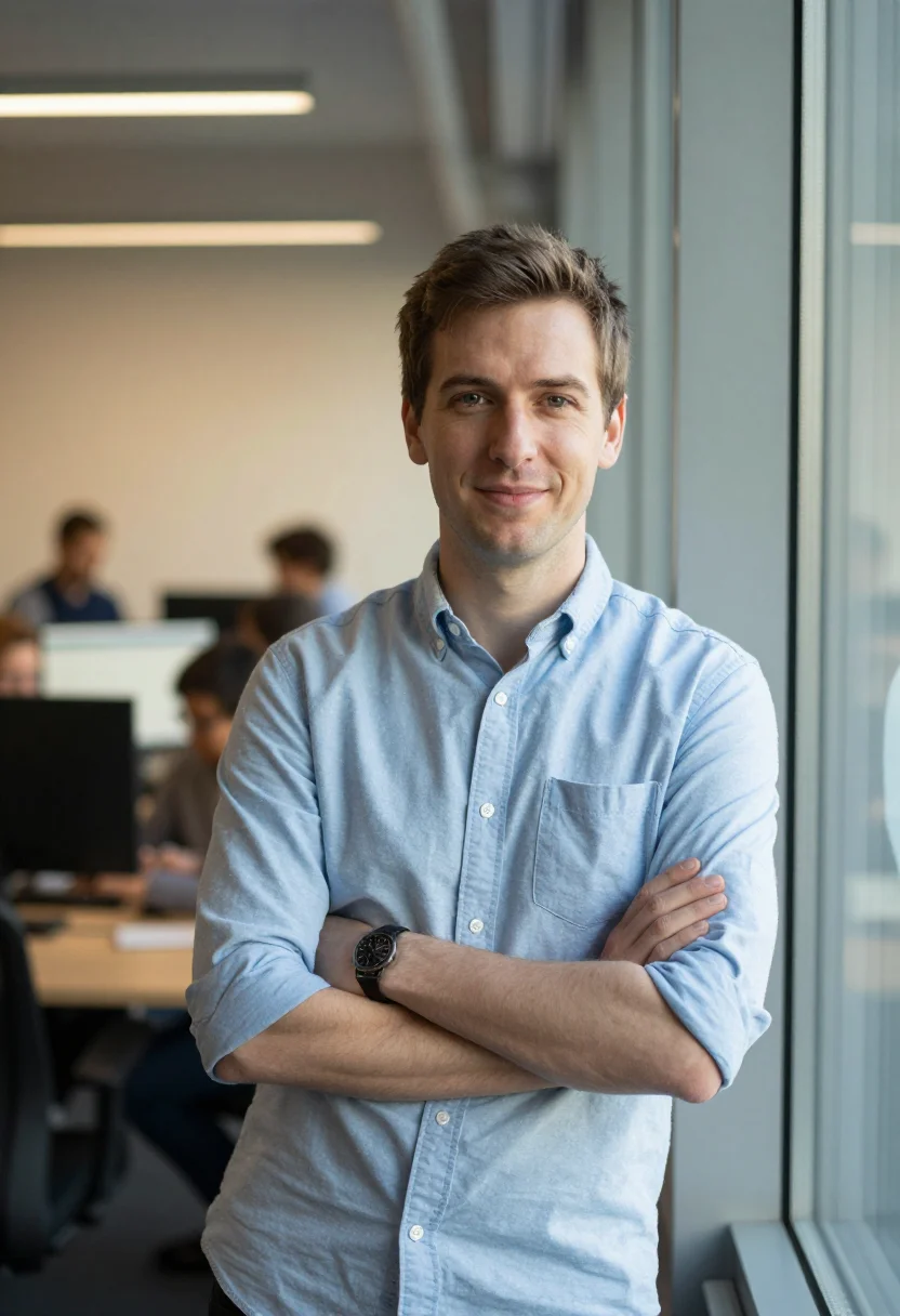 AI founder headshot — Team Glow, look3-take2