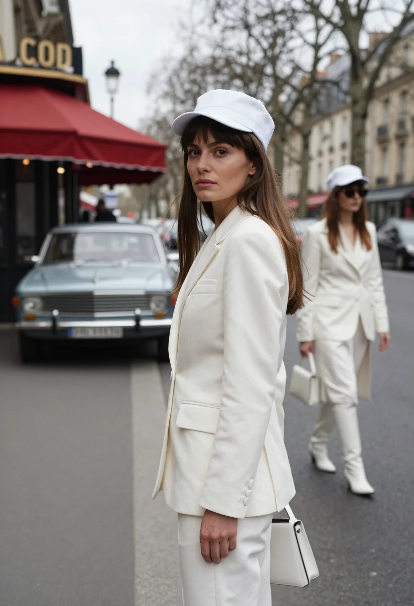 AI francoise hardy sample — portrait of a woman, chest-up portrait of a French woman of