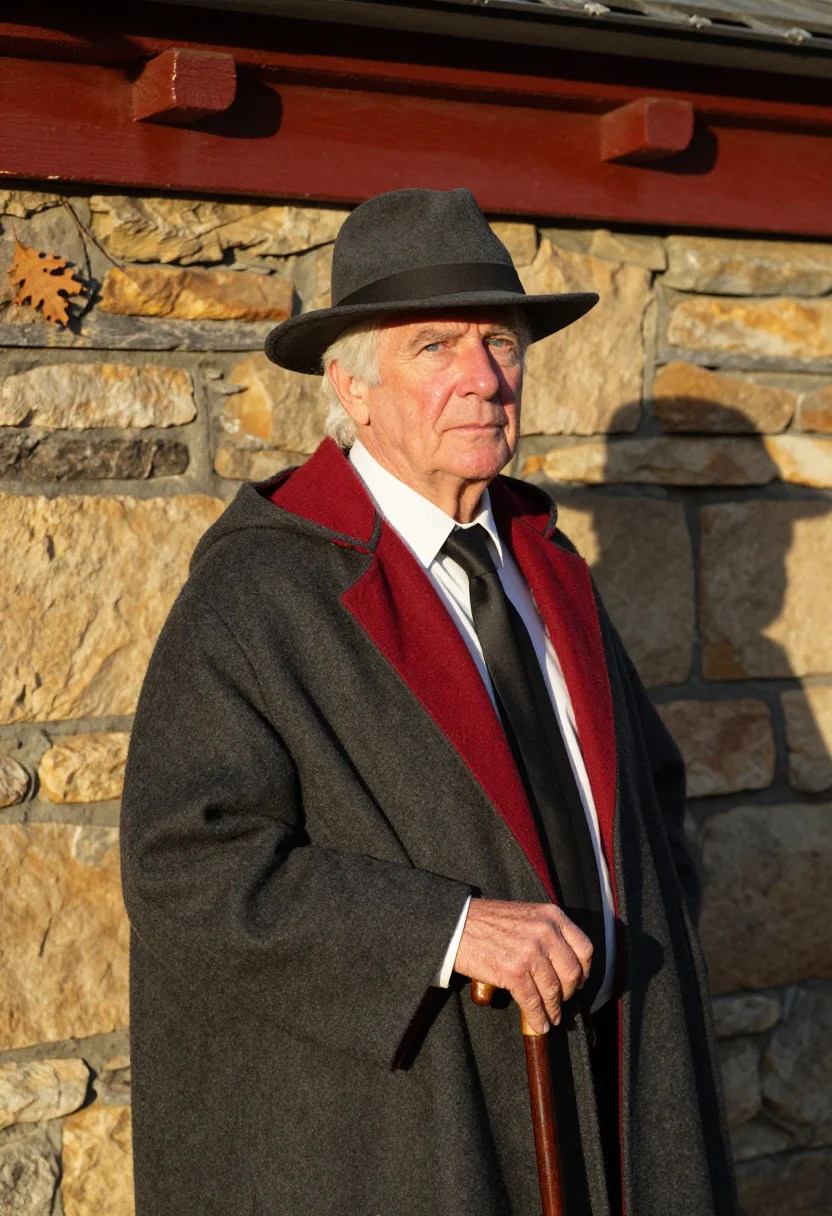 AI frank lloyd wright taliesin cherokee red oak sample — portrait of a man, framed chest-up, cropped at the ribs, the