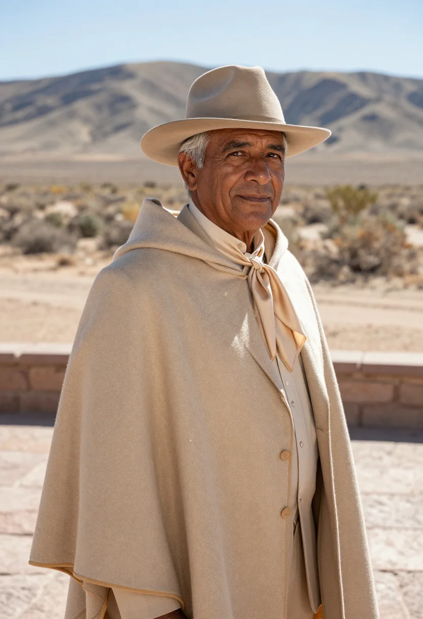 AI frank lloyd wright taliesin west january sand sample — portrait of a man, framed tight, head and shoulders, the bod