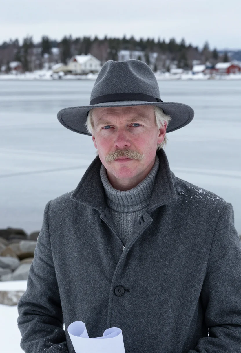 AI fridtjof nansen polhogda january iron grey sample — portrait of a man, framed tight, head and shoulders, the bod