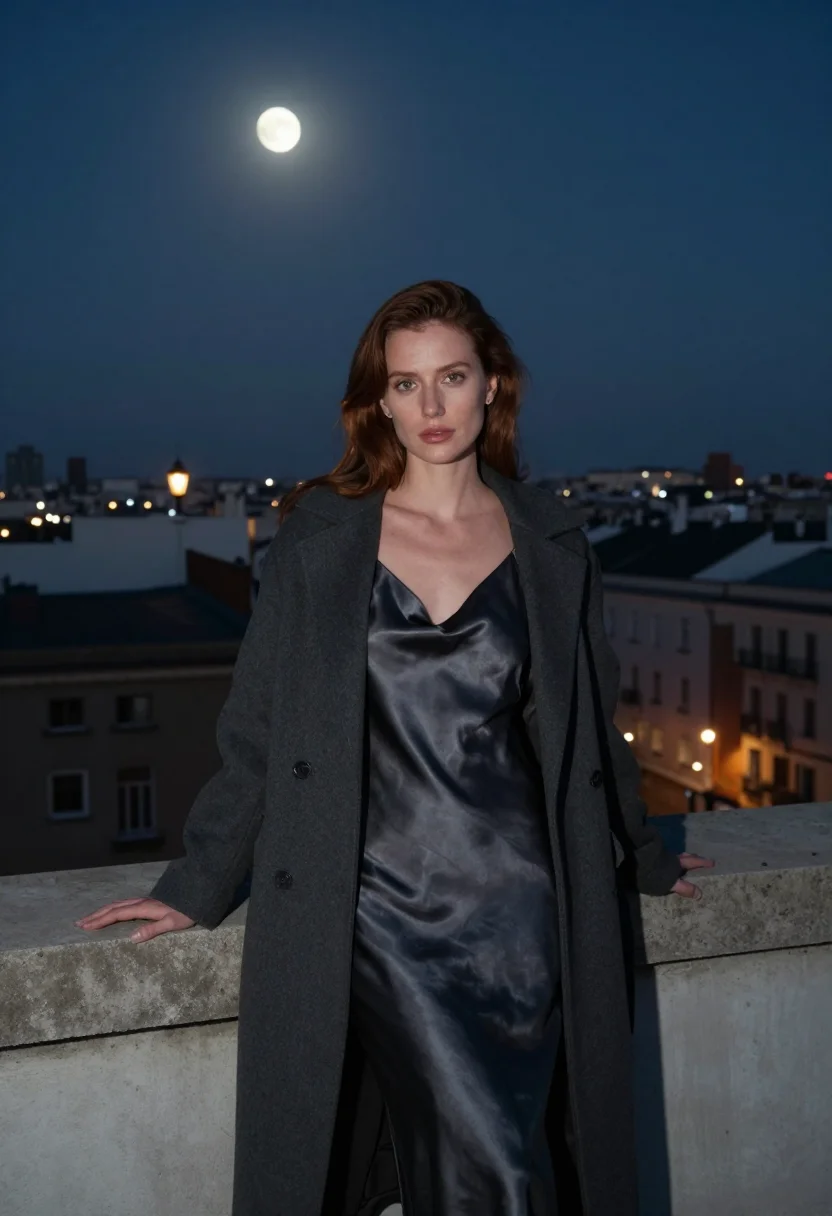 AI full moon sample — portrait of a woman, three-quarter-length portrait of a West