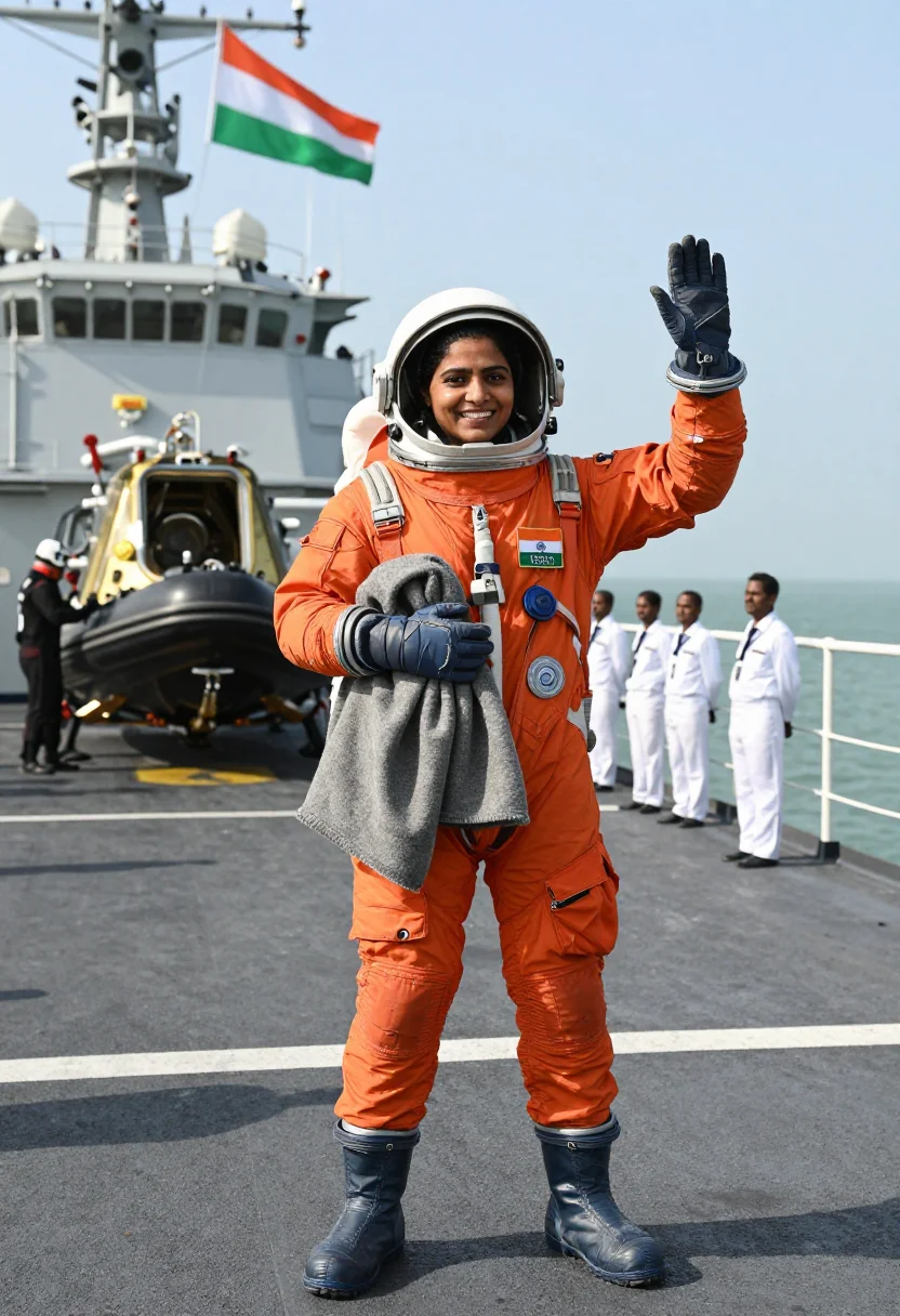 AI gaganyaan sample — portrait of an astronaut, full-length portrait of an Indian