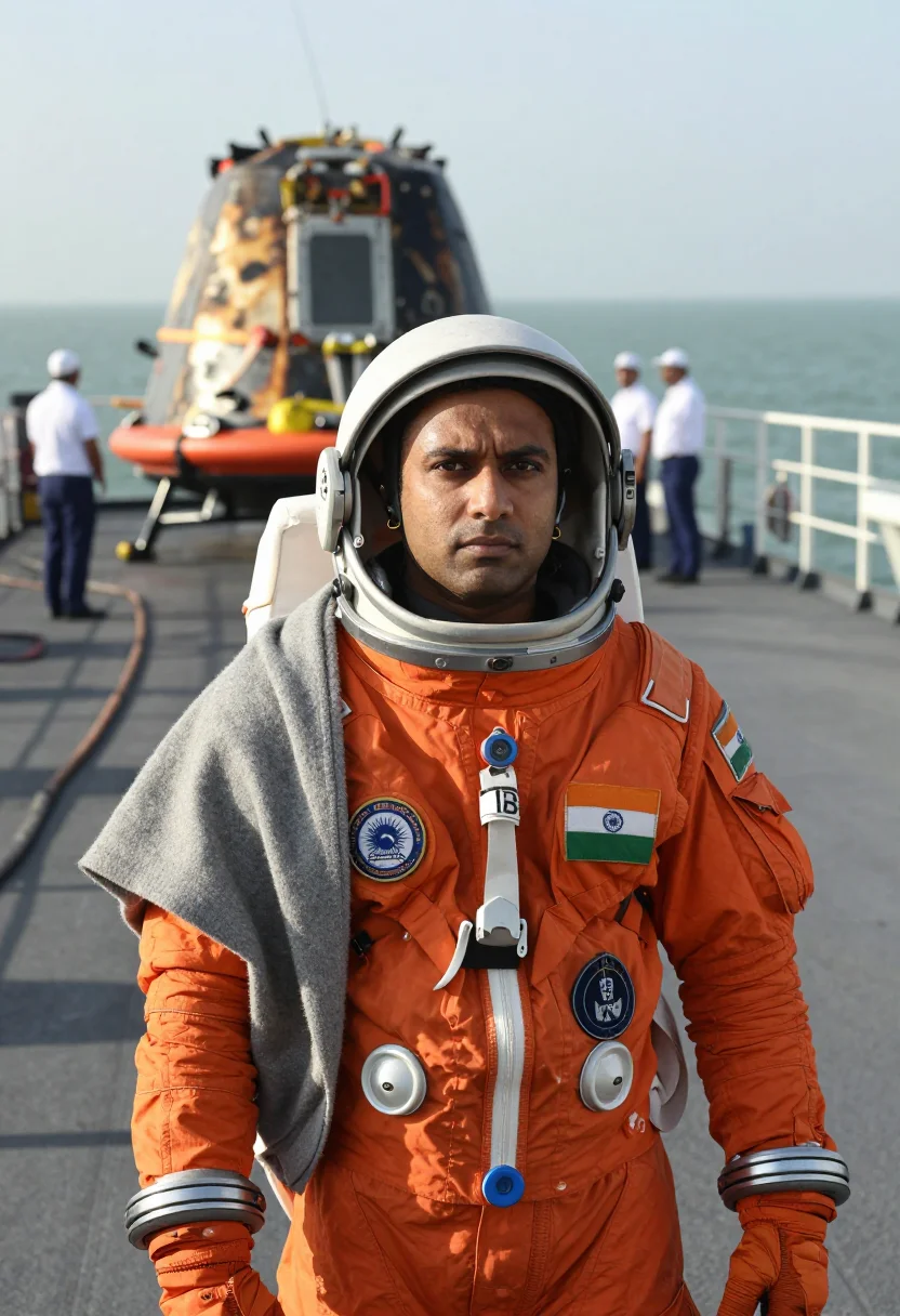 AI gaganyaan sample — portrait of an astronaut, head-and-shoulders portrait of an