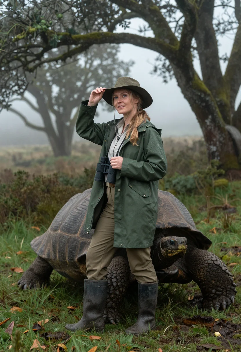 AI galapagos sample — full-length portrait of a Dutch woman in her twenties with f