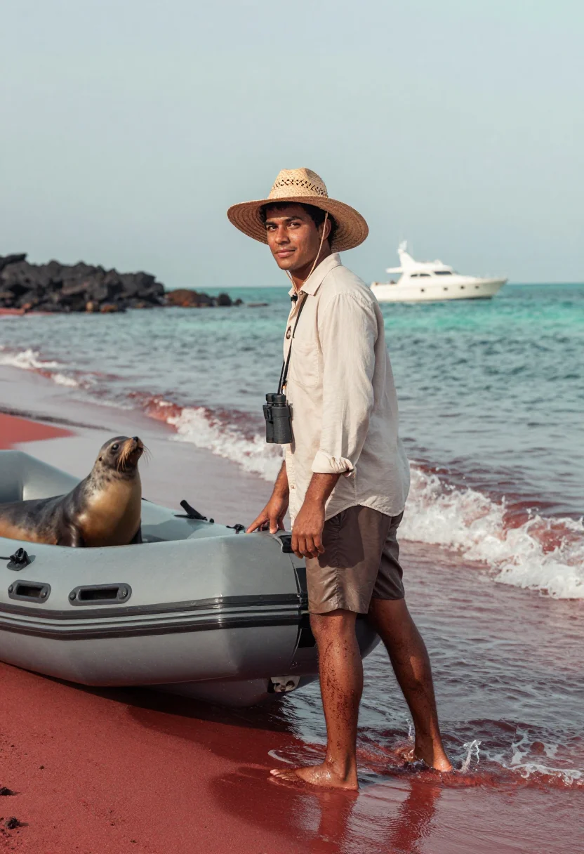 AI galapagos sample — three-quarter-length portrait of a Brazilian man in his twen