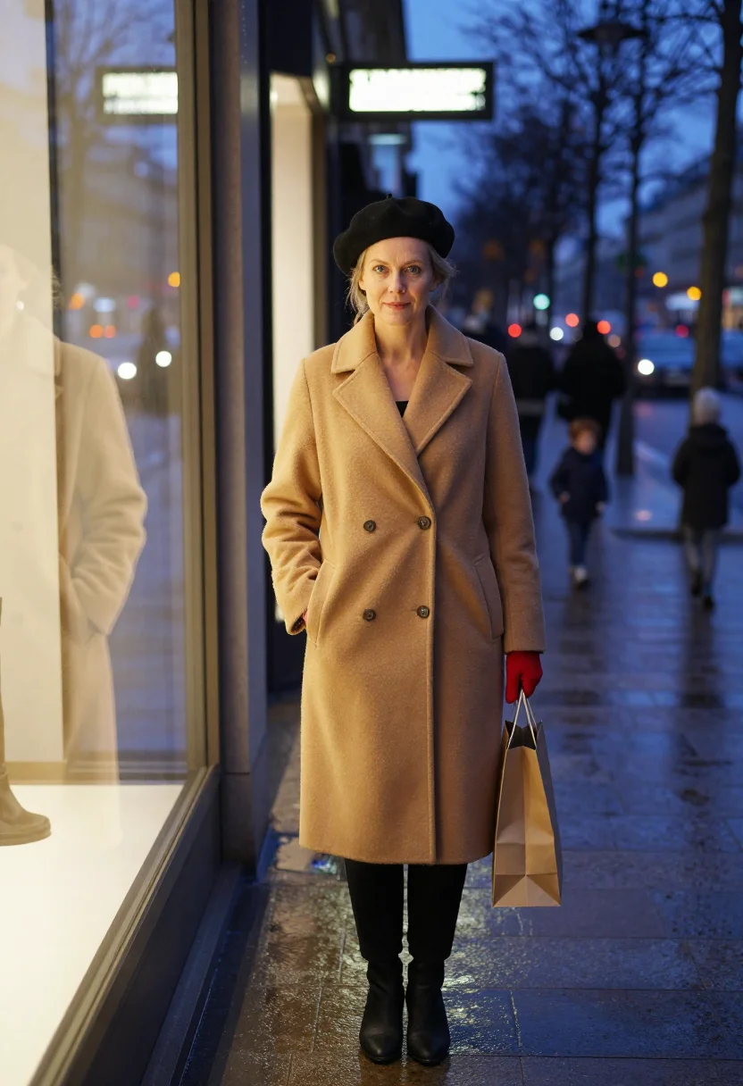 AI galeries lafayette noel sample — portrait of a woman, full-length portrait of a Western-Europ