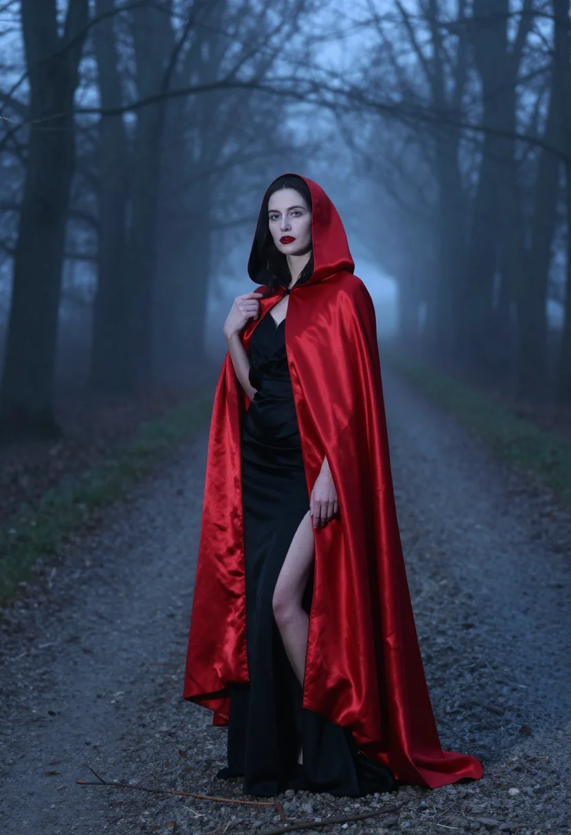 AI galliano dior gothic sample — portrait of a woman, thighs-up three-quarter portrait of a W