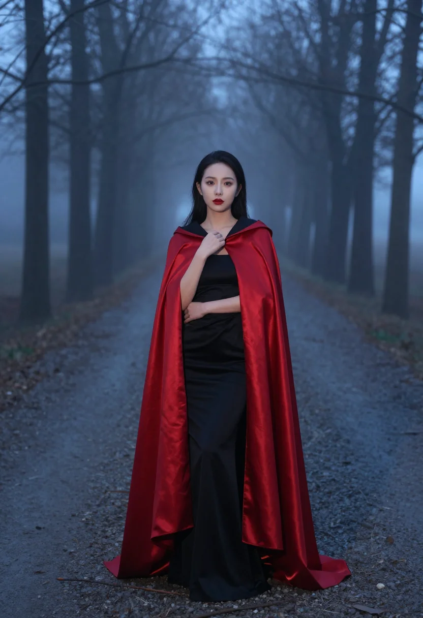 AI galliano dior gothic sample — portrait of a woman, full-length portrait of an East-Asian w