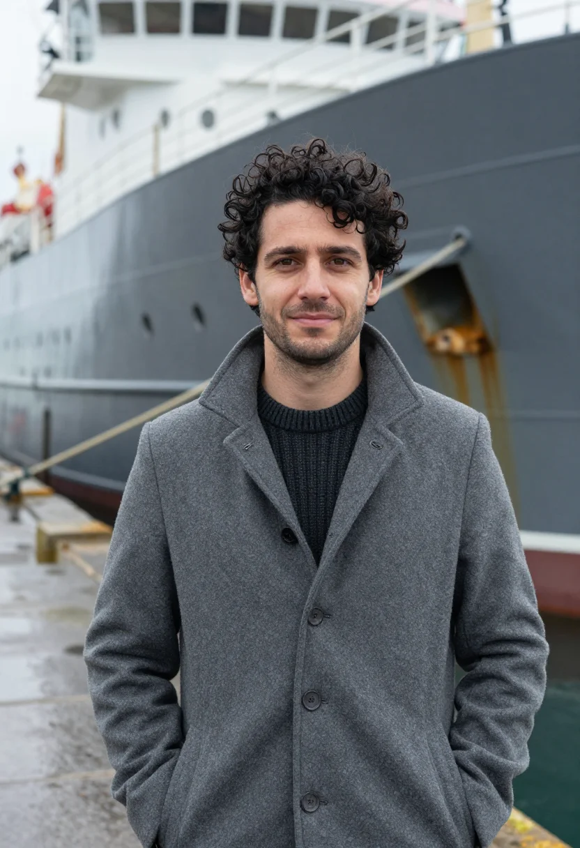 AI galway oceanographer atlantic slate sample — portrait of an oceanographer, a man of Breton French descent