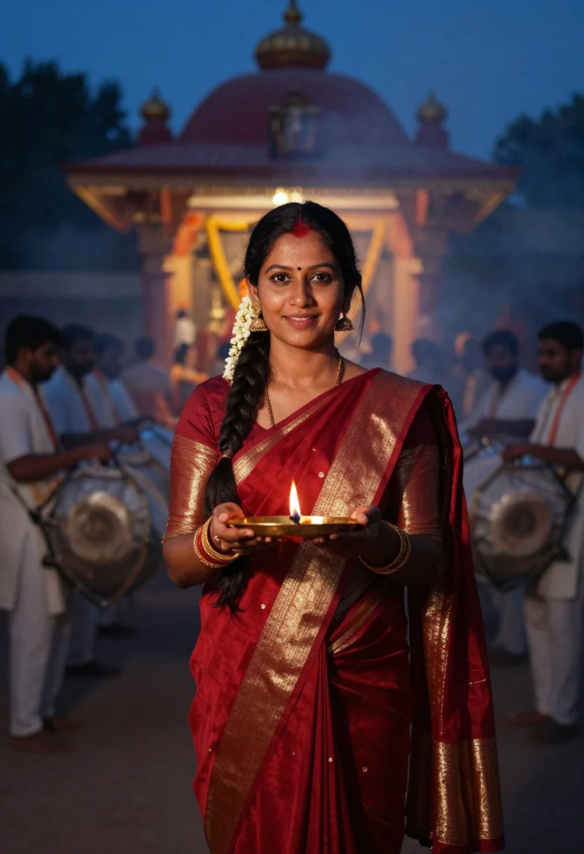 AI ganesh chaturthi sample — portrait of a woman, half-length portrait of a Marathi South