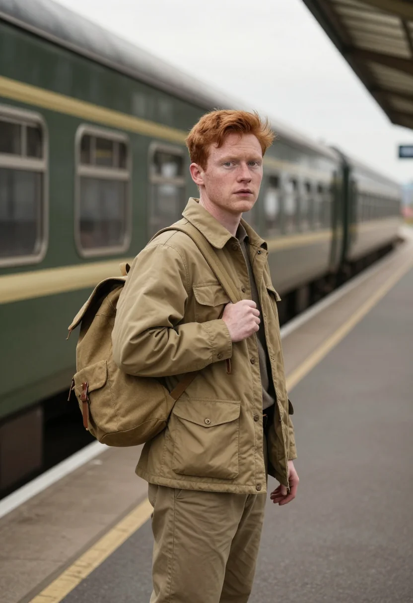 AI gap year platform khaki sample — portrait of a man, framed chest-up, cropped at the ribs, the