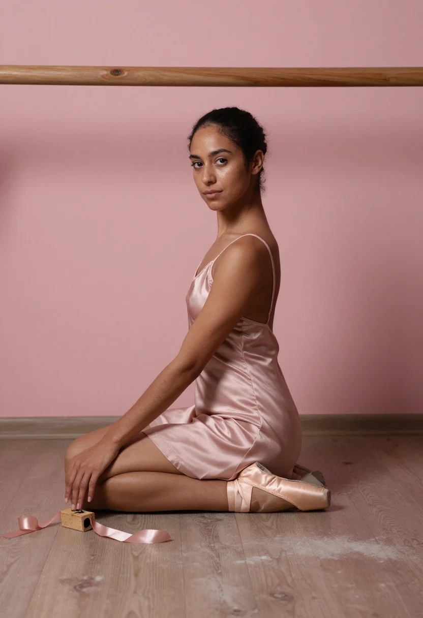 AI garnier pink sample — portrait of a woman, a woman in her late twenties with warm