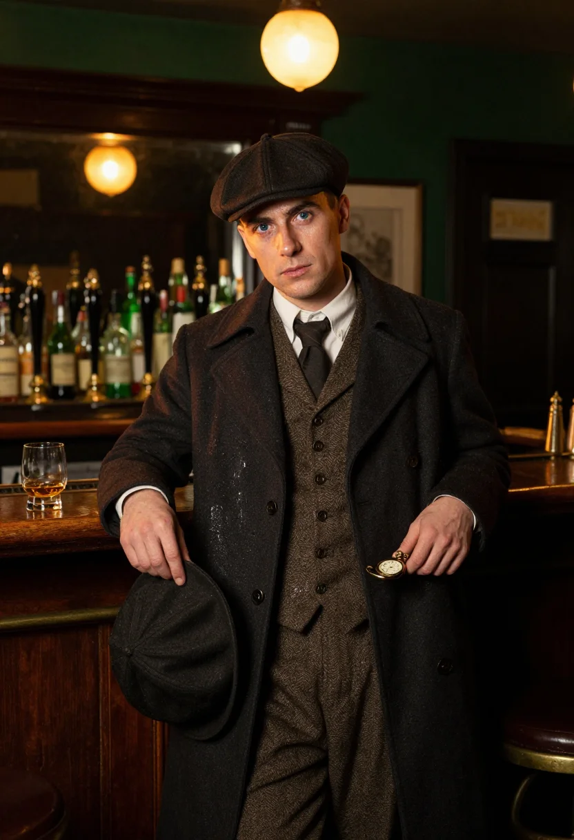 AI garrison pub sample — portrait of a man, half-length portrait of a fair-skinned We