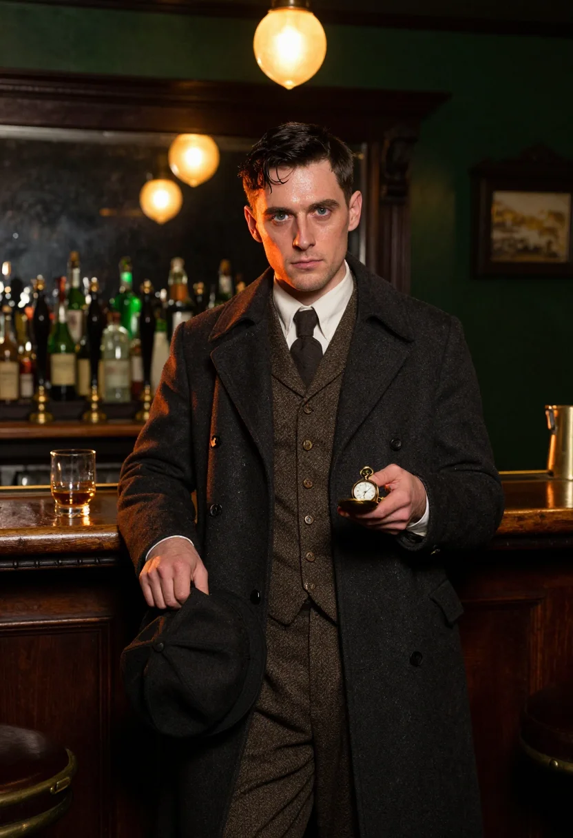 AI garrison pub sample — portrait of a man, half-length portrait of a fair-skinned We