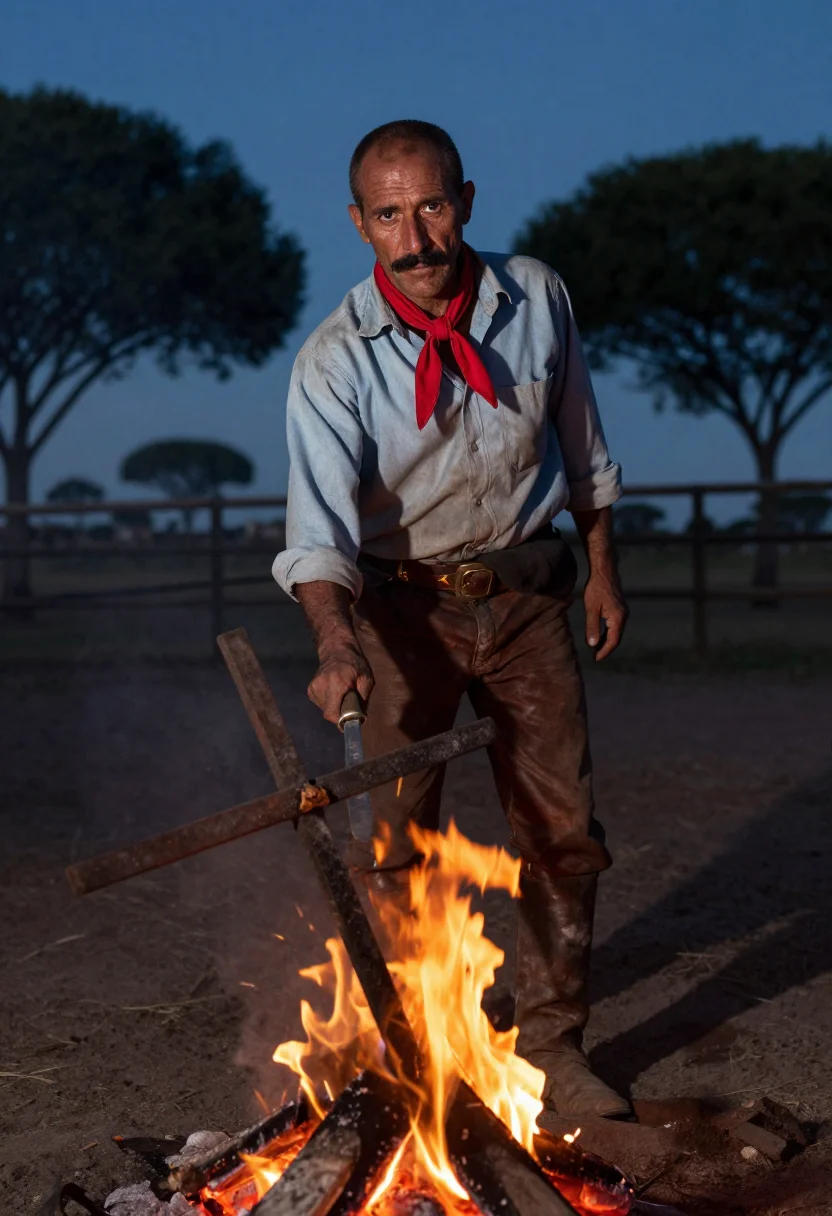 AI gaucho estancia sample — portrait of a man, half-length portrait of an Argentine man