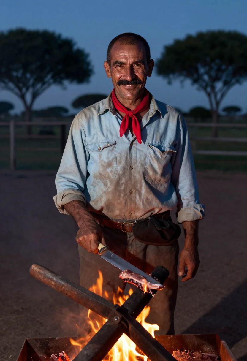 AI gaucho estancia sample — portrait of a man, half-length portrait of an Argentine man