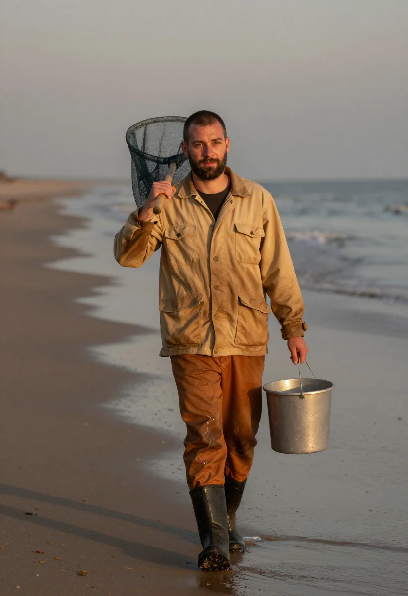 AI gdansk amber sample — portrait of a man, a man in his forties with warm fair skin,