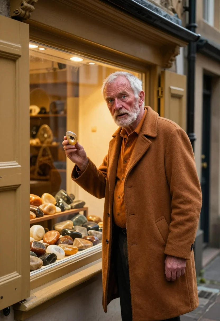 AI gdansk amber sample — portrait of a man, a man in his sixties with weathered ruddy