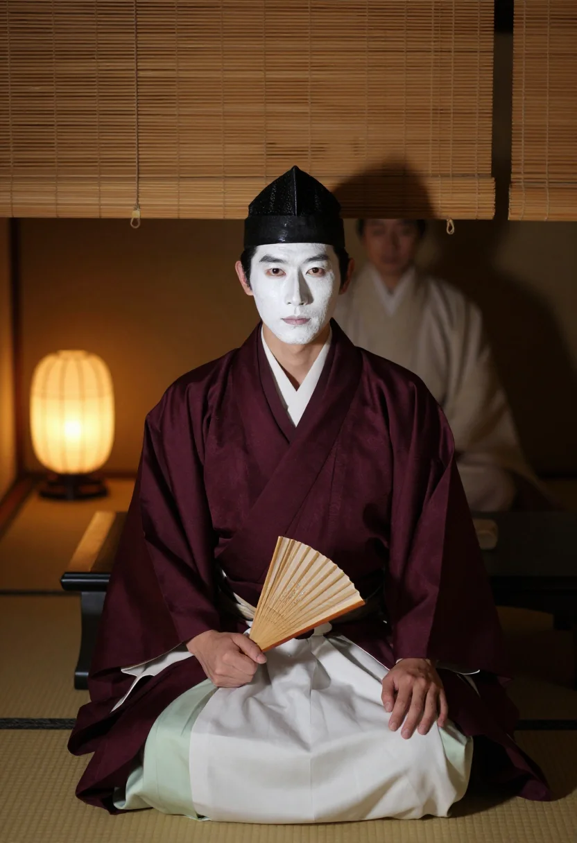 AI genji sample — portrait of a man, half-length portrait of a Japanese man in