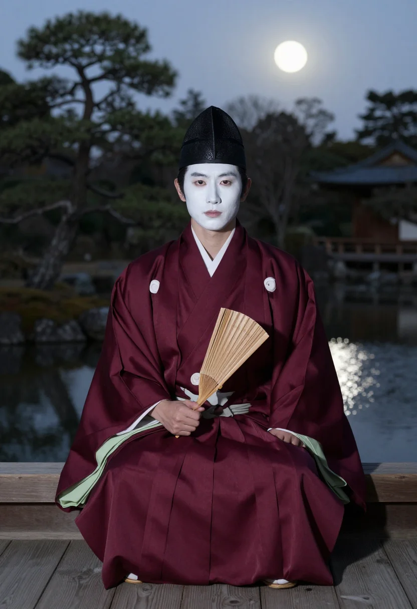 AI genji sample — portrait of a man, half-length portrait of a Japanese man in