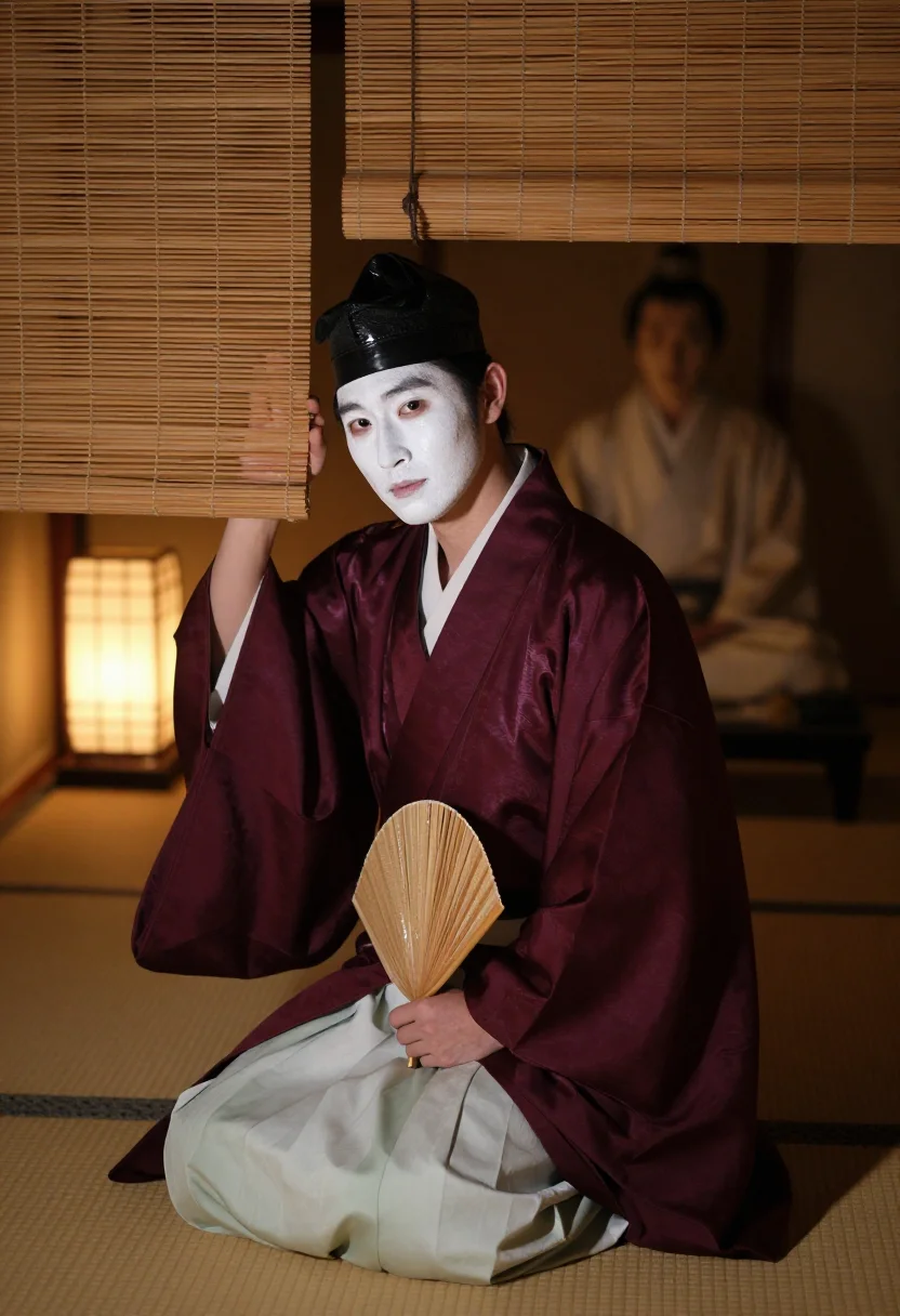 AI genji sample — portrait of a man, three-quarter-length portrait of a Japane