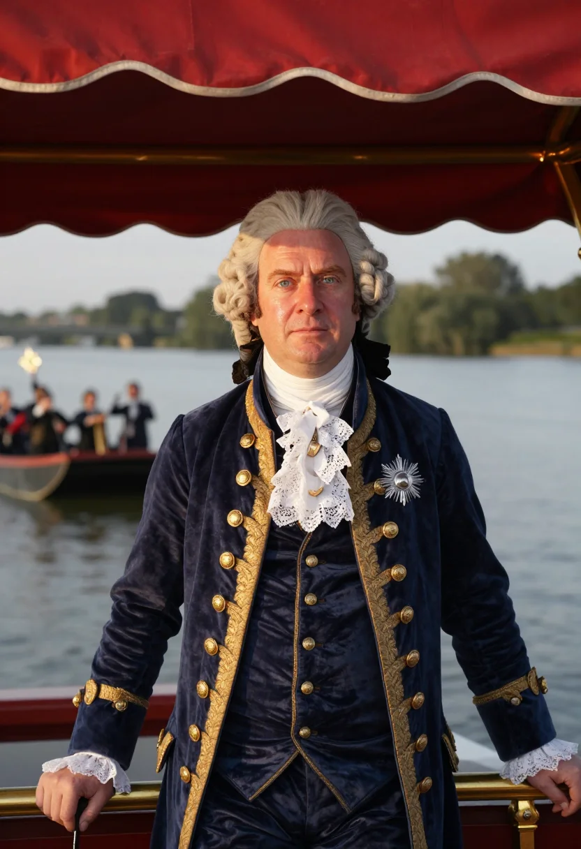 AI george ii water music sample — portrait of a man, close chest-up portrait of a Western-Euro
