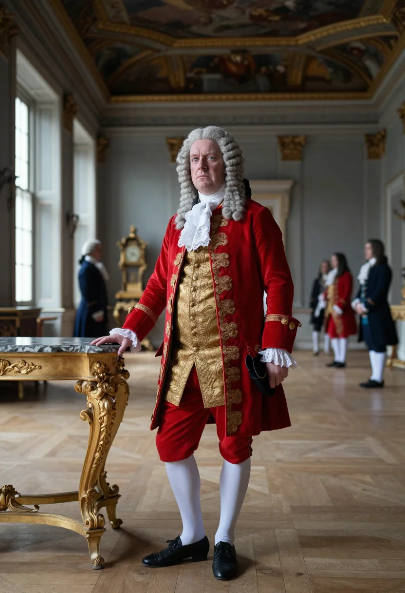 AI george ii water music sample — portrait of a man, full-length portrait of a Western-Europea