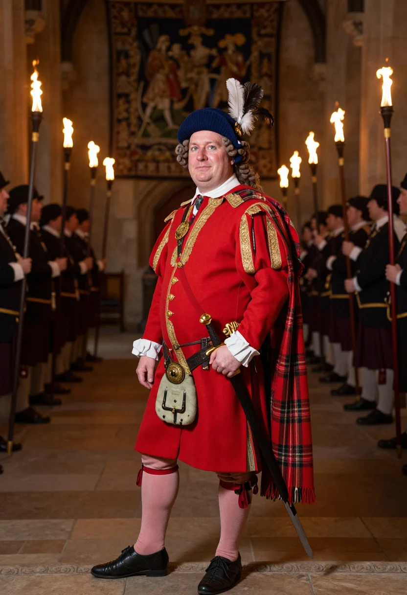 AI george iv holyrood sample — portrait of a man, three-quarter-length portrait of a man of