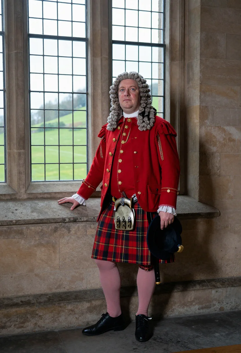 AI george iv holyrood sample — portrait of a man, three-quarter-length portrait of a man of