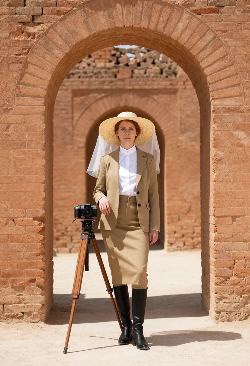 AI gertrude bell sample — portrait of a woman, full-length portrait of a Western-Europ