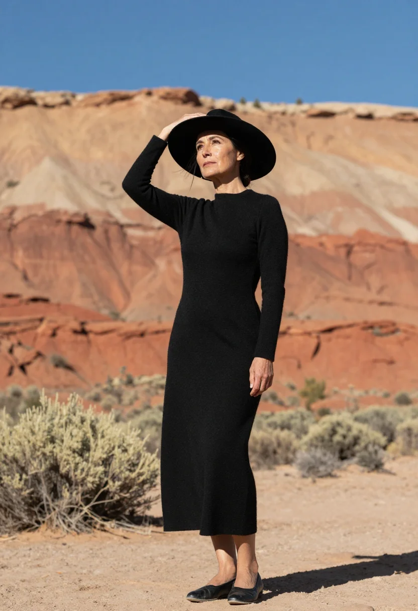 AI ghost ranch sample — portrait of a woman, half-length portrait of an American wom