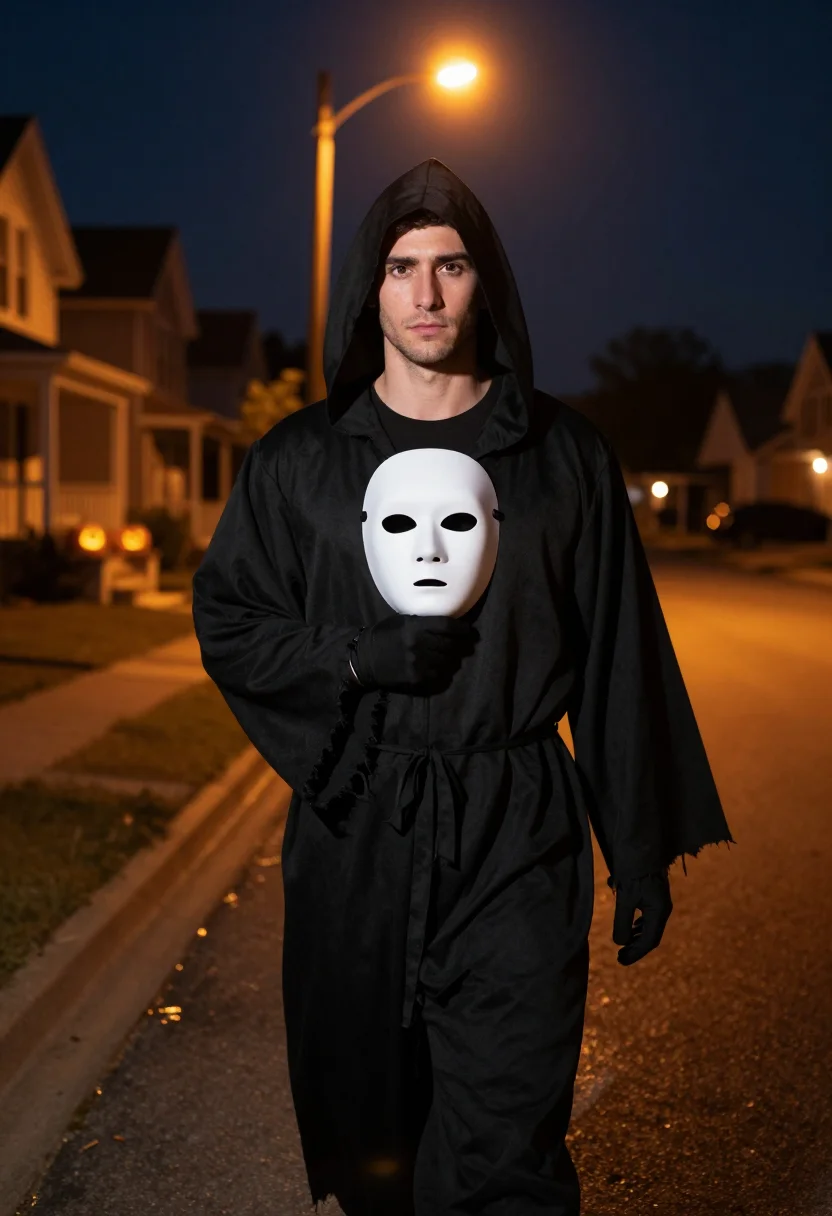AI ghostface sample — portrait of a man, half-length portrait of an American man i