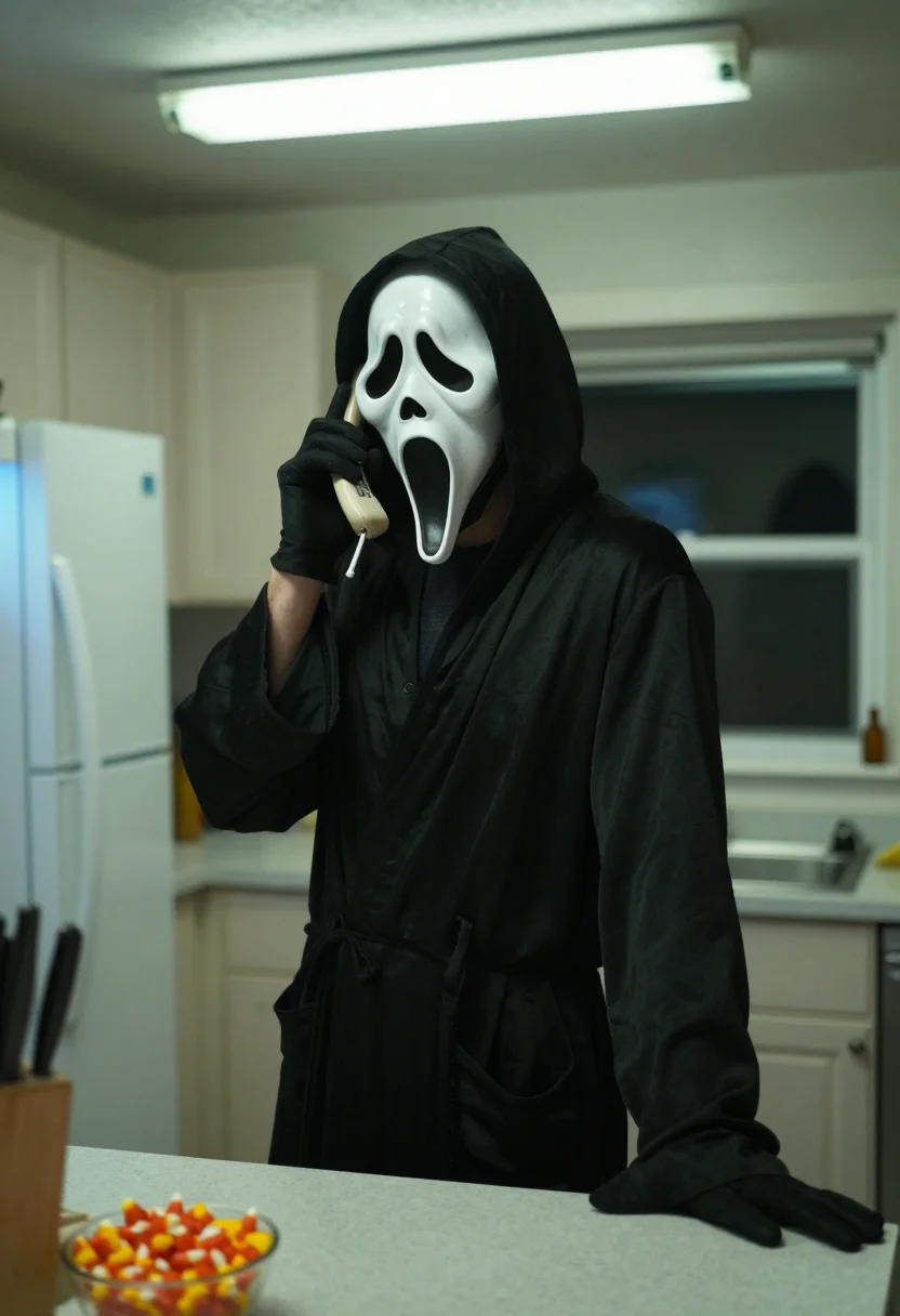AI ghostface sample — portrait of a man, three-quarter-length portrait of an Ameri