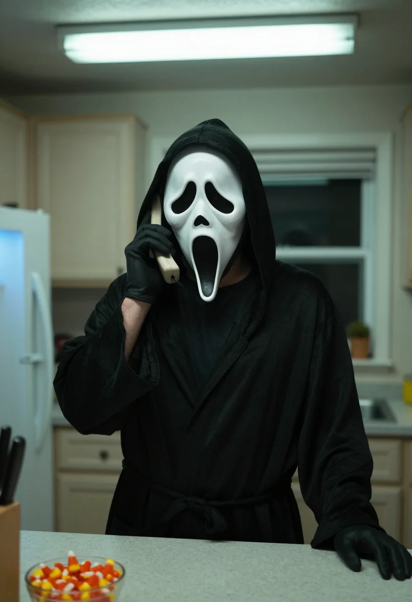 AI ghostface sample — portrait of a man, close head-and-chest portrait of an Ameri