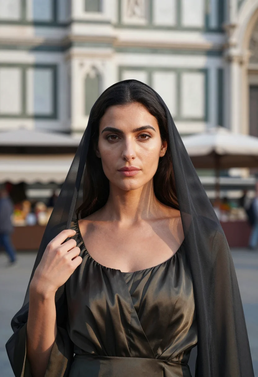 AI gioconda sample — portrait of a woman, chest-up portrait of a Western-European