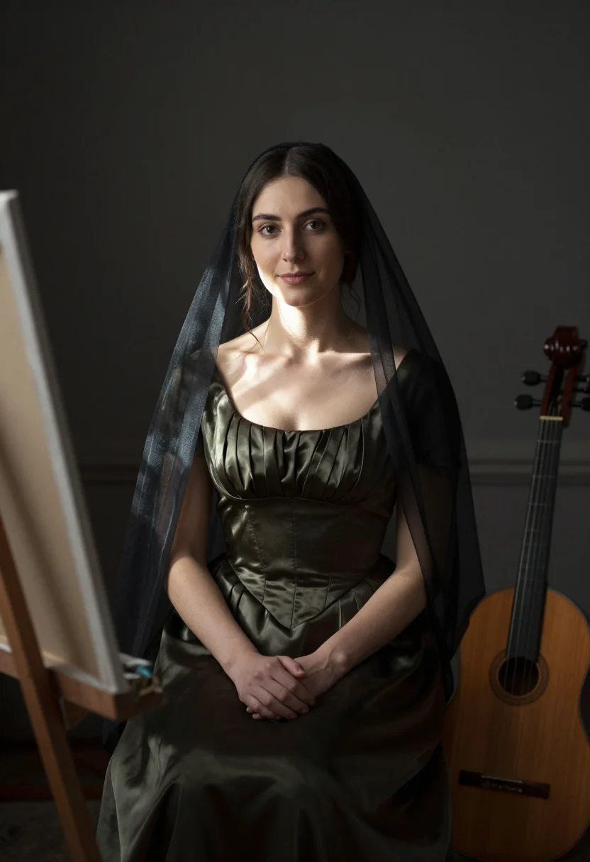 AI gioconda sample — portrait of a woman, half-length portrait of a Western-Europ