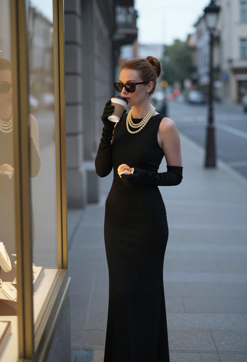 AI givenchy hepburn sample — portrait of a woman, three-quarter-length portrait of a West