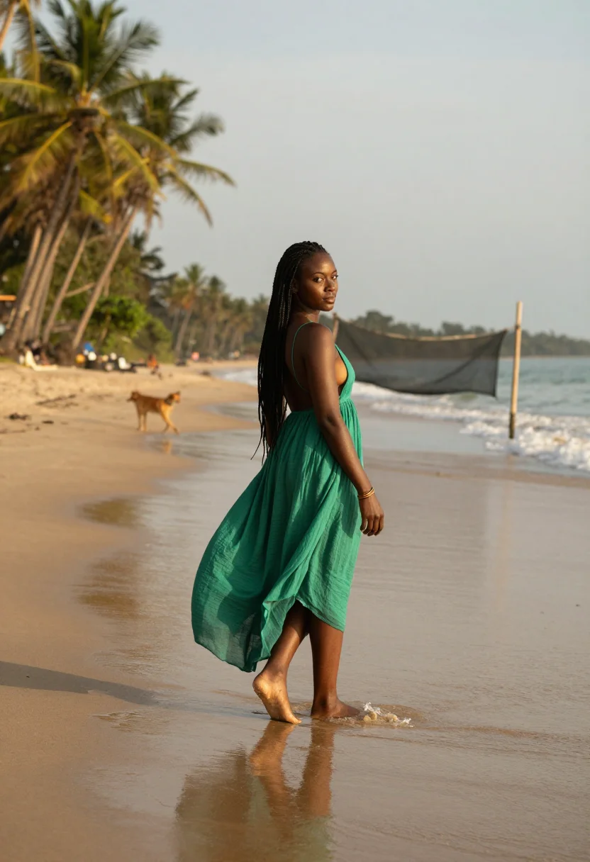 AI goa sample — portrait of a woman, full-length portrait of a Black woman w