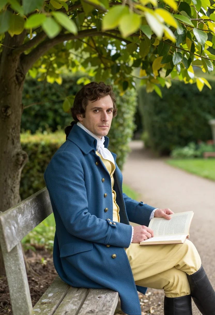 AI goethe sample — portrait of a man, three-quarter-length portrait of a man of