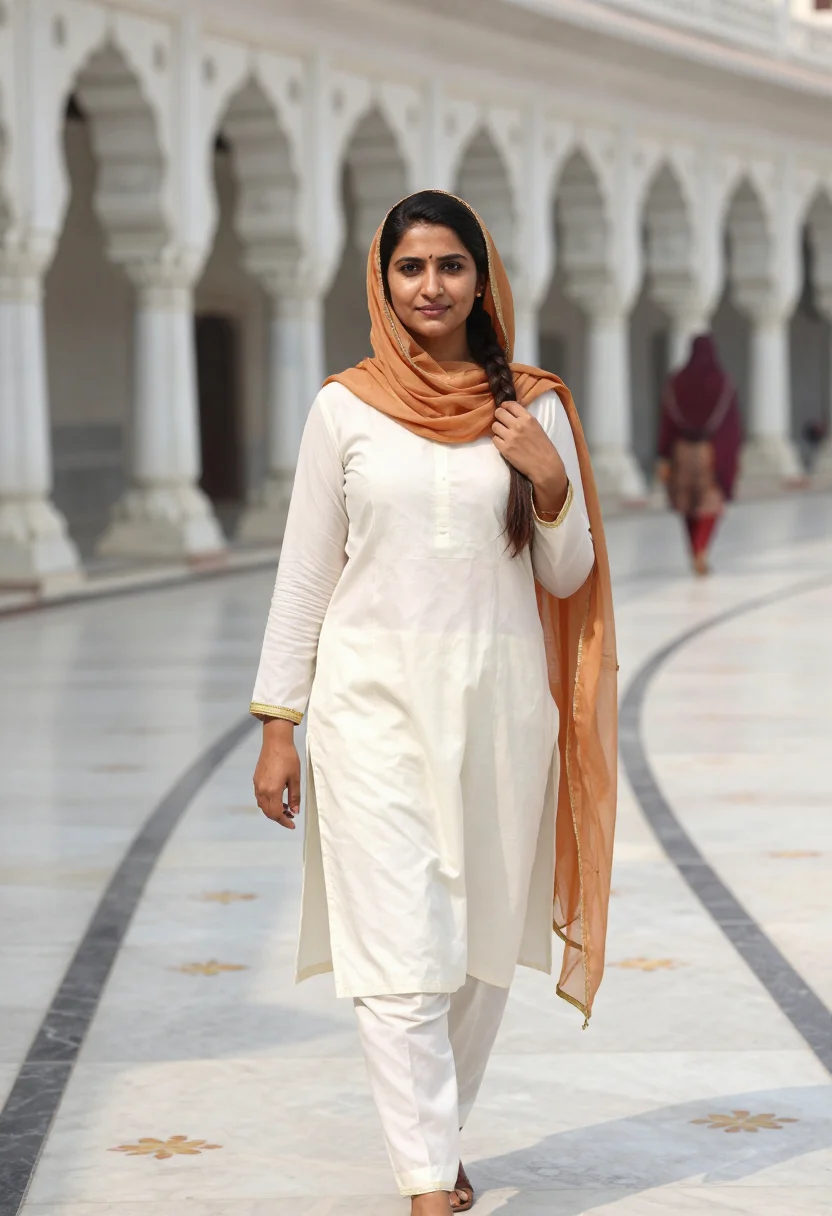 AI golden temple sample — portrait of a woman, half-length three-quarter portrait of a