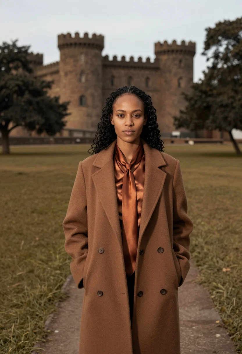 AI gondar conservator castle basalt brown sample — portrait of a woman, an Ethiopian conservator in her late tw