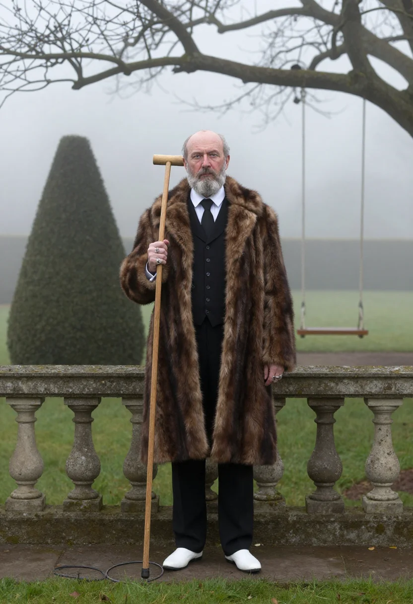 AI gorey drawing room sample — portrait of a man, full-length portrait of a tall Western-Eu