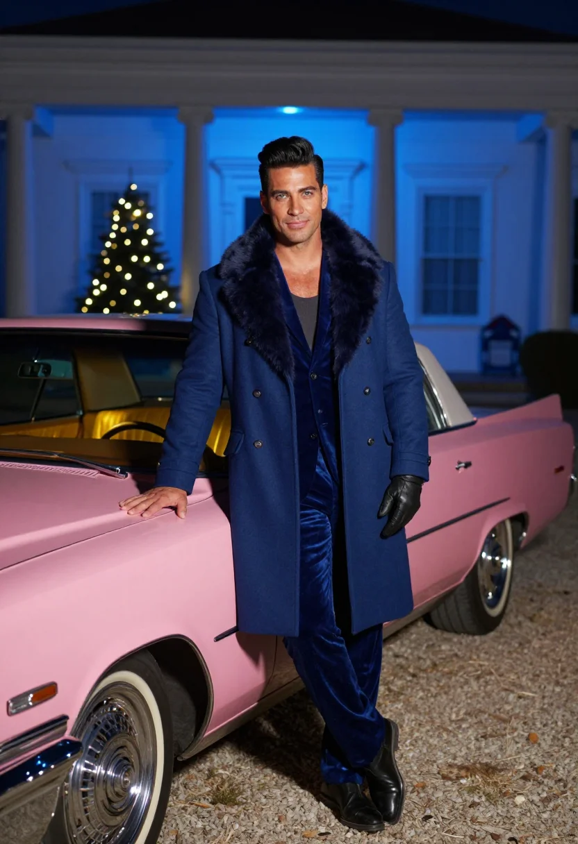 AI graceland christmas sample — portrait of a man, full-length portrait of a man of Western-