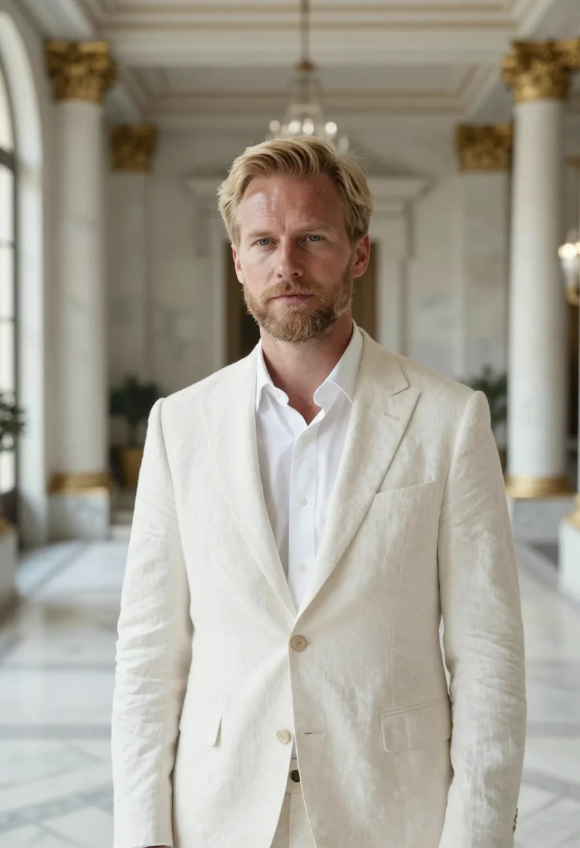 AI grande bretagne athens roof garden acropolis sample — portrait of a man, a Danish guest in his late thirties with