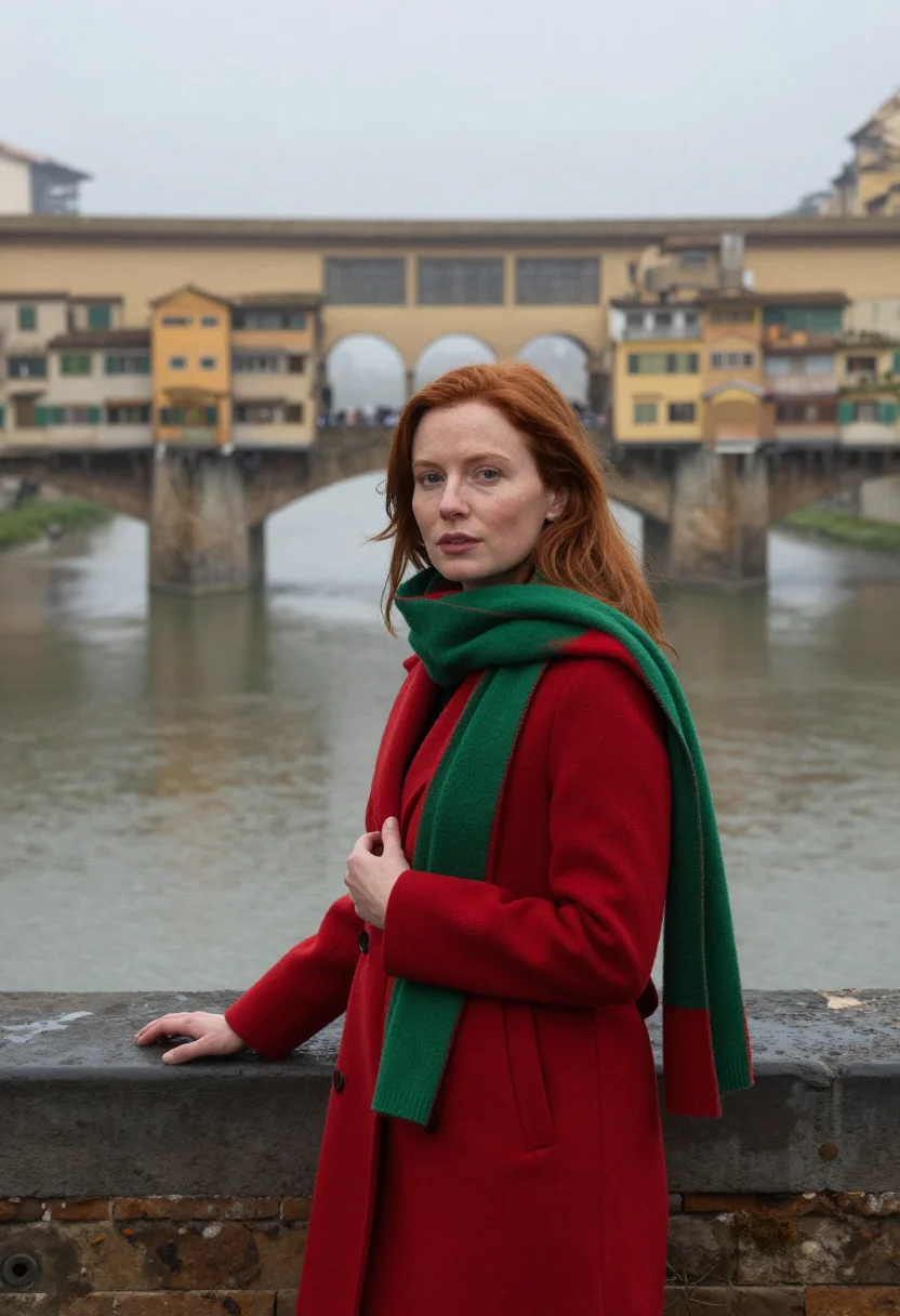AI gucci firenze natale sample — portrait of a woman, half-length portrait of a Western-Europ